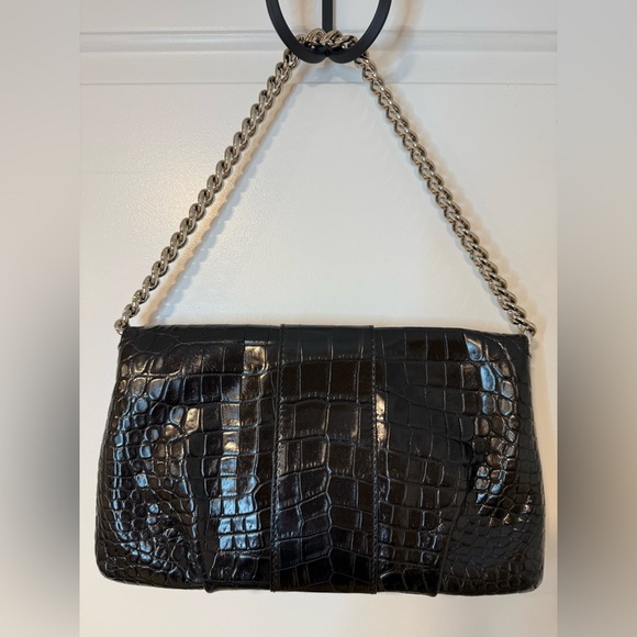 Michael Kors MK Black Leather Shoulder Bag / Purse - Picture 4 of 7